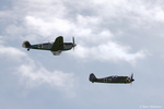 Die HA-1112 (Bf109) und FW190 im Formationsflug