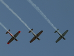 3 Pilatus P3 aus der Schweiz beim Formationsflug.