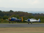 2 North American T6 (D-FUKK, N7646S) beim Start