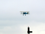 Blau-gelber Doppeldecker