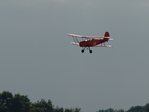 Roter offener Doppeldecker
