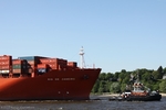 Bugsier 5 und Containerschiff 